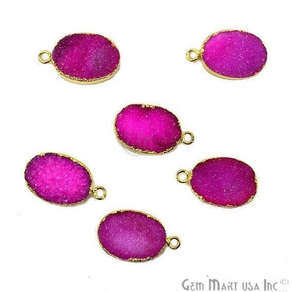 druzy connector beads, druzy connector