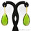 Pear Shape 15x30mm Gold Plated Gemstone Hook Earrings (Pick your Gemstone) (90003-1) - GemMartUSA