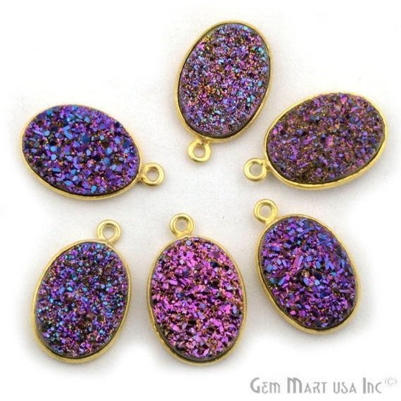 druzy connector beads, druzy connector