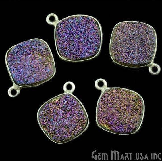 druzy connector beads, druzy connector