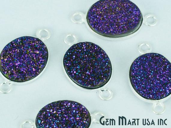 druzy connector beads, druzy connector