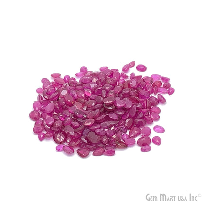 Ruby Oval & Pear Gemstone, 5-8mm, 5 Carats, 100% Natural Faceted Loose Gems, July Birthstone