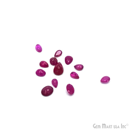 Ruby Oval & Pear Gemstone, 5-8mm, 5 Carats, 100% Natural Faceted Loose Gems, July Birthstone