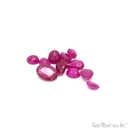 5 Carat Natural Ruby Oval & Pear Mixed Shape 7x5mm Loose Gemstone Lot| AAA-Quality July Birthstone Mixed Shape Faceted Cut Wholesale Lot