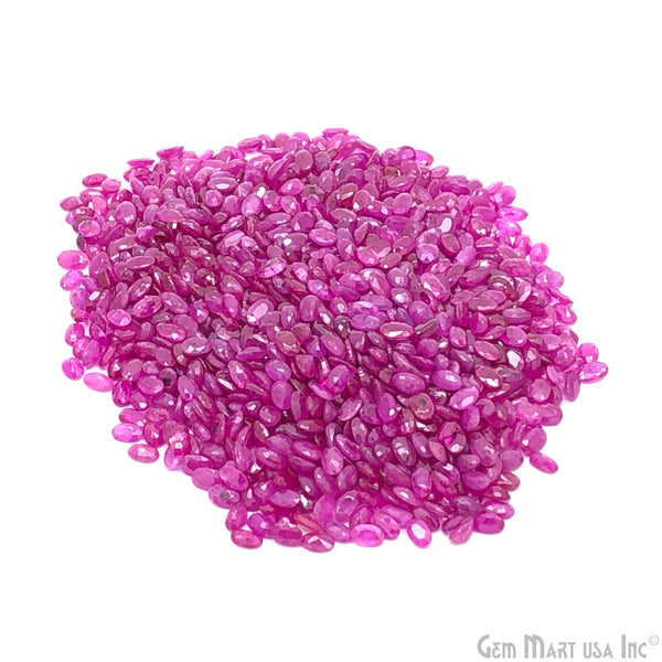 Ruby Oval Gemstone, 6x4mm,...
