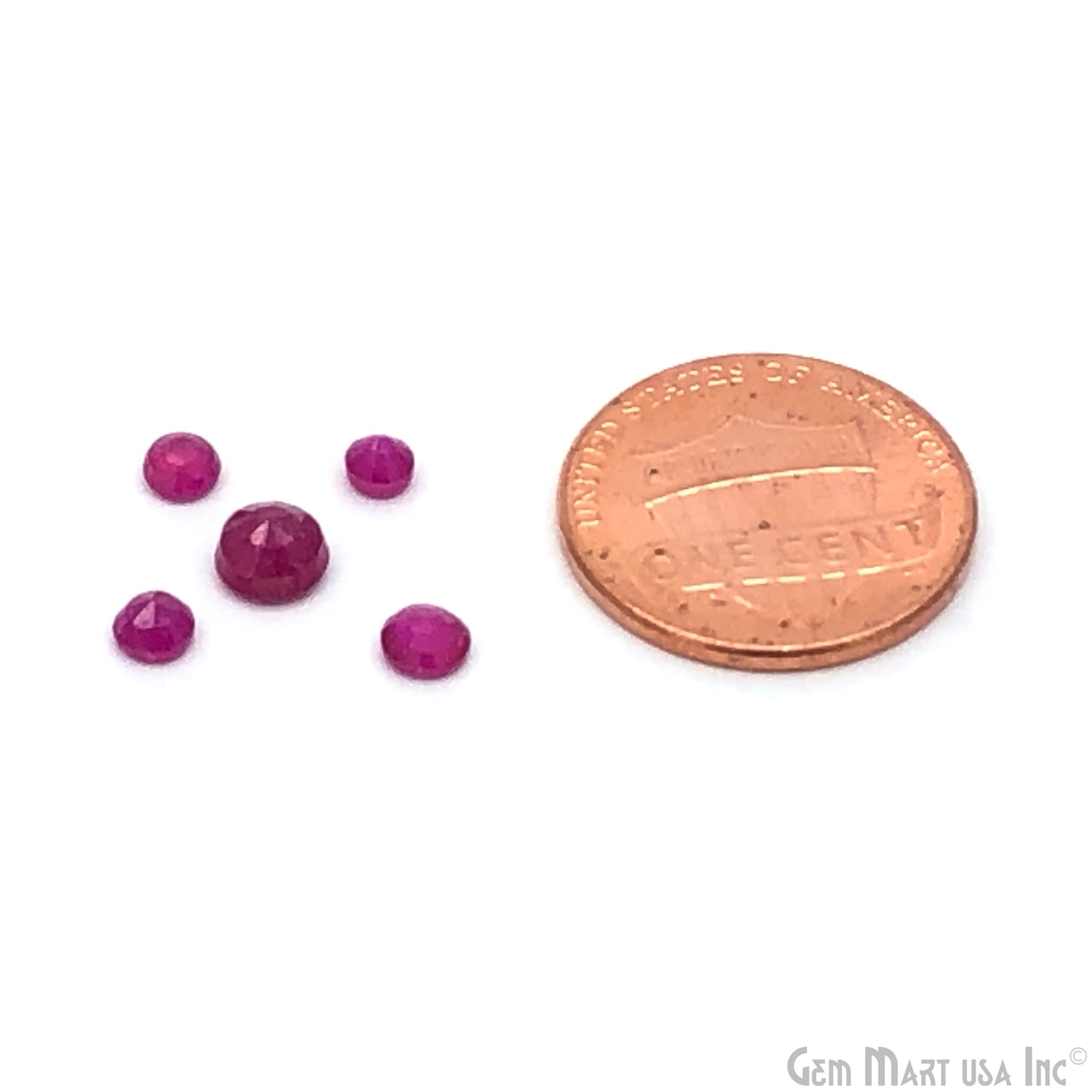 Ruby Round Gemstone, 4-5mm, 5 Carats, 100% Natural Faceted Loose Gems, July Birthstone