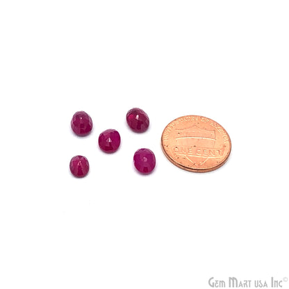 Ruby Oval Gemstone, 6x8mm, 5 Carats, 100% Natural Faceted Loose Gems, July Birthstone