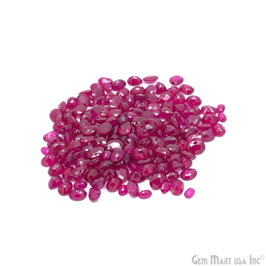 Ruby Oval Gemstone, 4-8mm, 5 Carats, 100% Natural Faceted Loose Gems, July Birthstone