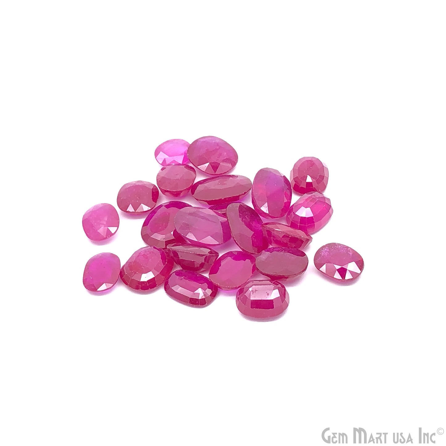 Ruby Oval Gemstone, 5-8mm, 5 Carats, 100% Natural Faceted Loose Gems, July Birthstone