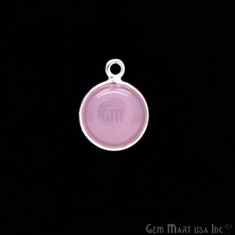 Round Shape 10mm Gemstone Cabochon Connector (Pick Your Gemstone,Plating,Bail) - GemMartUSA