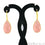 Pear Shape 12x25mm Gold Plated Gemstone Hook Earrings (Pick your Gemstone) (90005-1) - GemMartUSA