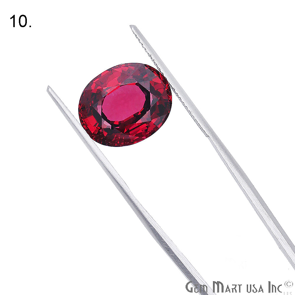 Rhodolite Garnet, Oval Gemstone, Loose Gemstone, January Birthstones (RH-0007-0012) - GemMartUSA