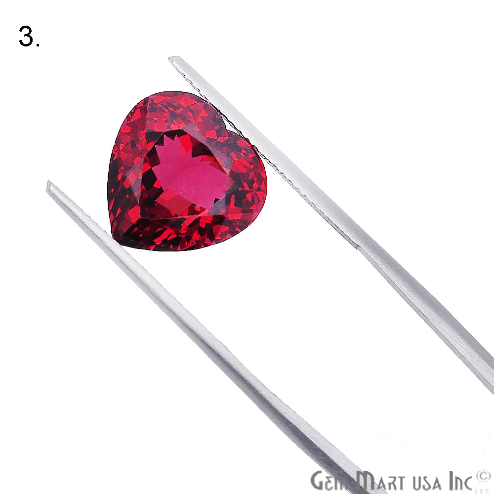 Rhodolite Garnet, Pear & Heart Shape, Loose Gemstone, January Birthstones (RH-0113-0118) - GemMartUSA