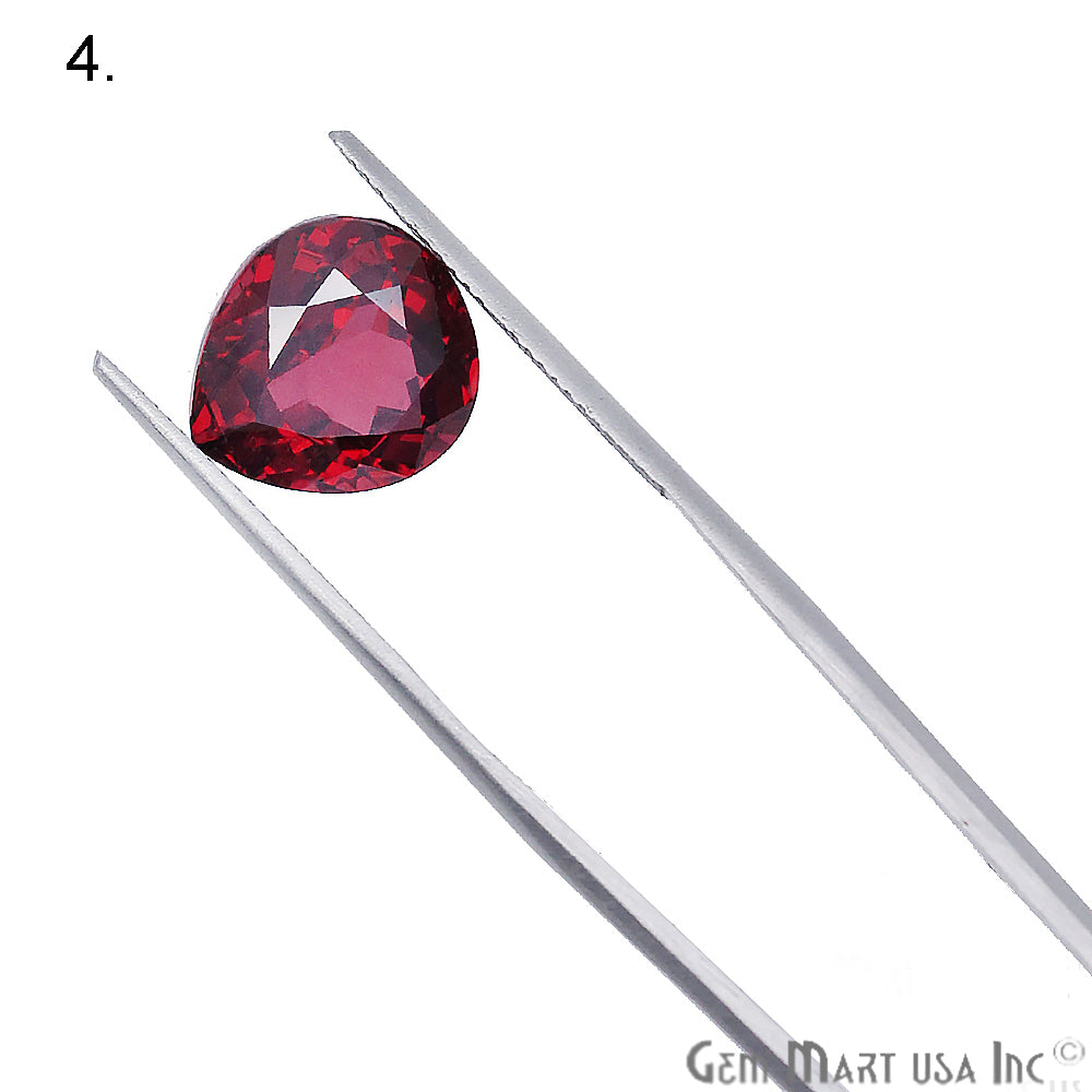 Rhodolite Garnet, Pear & Heart Shape, Loose Gemstone, January Birthstones (RH-0113-0118) - GemMartUSA