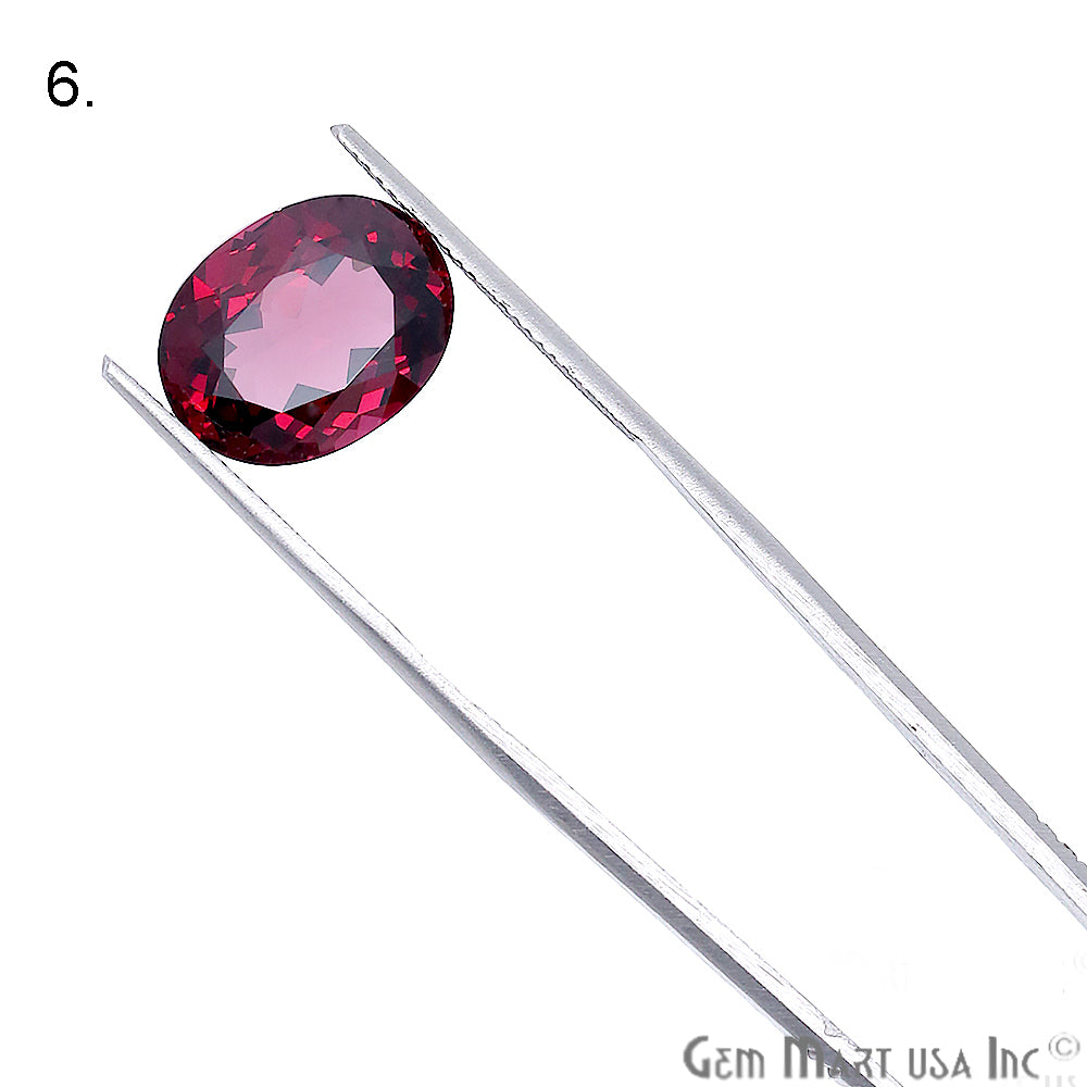 Rhodolite Garnet, Oval Gemstone, Loose Gemstone, January Birthstones (RH-0143-0148) - GemMartUSA