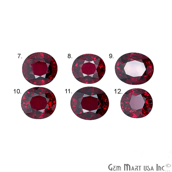 Rhodolite Oval Gemstone, 7-14mm,...