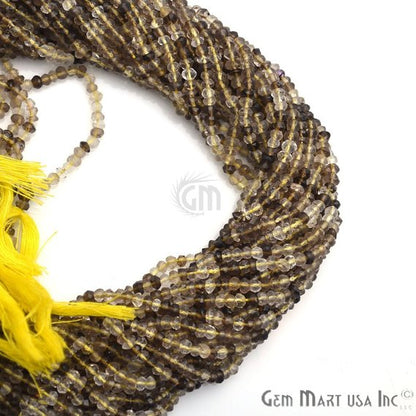 Bio Lemon Beaded 3-4mm 13" Length Gemstone Rondelle Beads - GemMartUSA