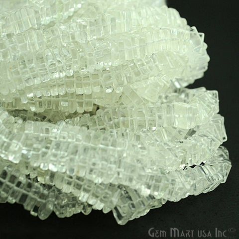 1 Strand Micro Faceted AAA Quality Natural Crystal 4mm Square Cube Beads - GemMartUSA