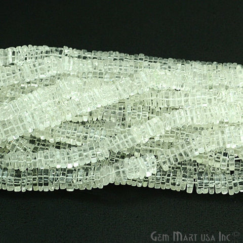 1 Strand Micro Faceted AAA Quality Natural Crystal 4mm Square Cube Beads - GemMartUSA