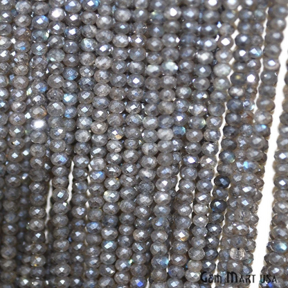 Mystique Labradorite Faceted Gemstones Rondelle Beads, Jewelry Making Supply Beads (RLML-70001) (762718224431)