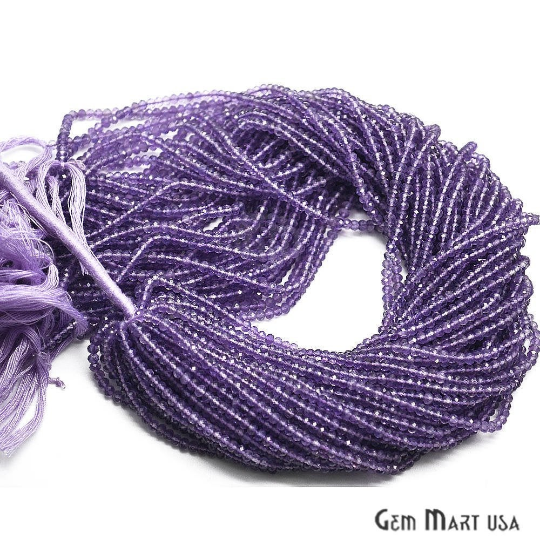 Amethyst Rondelle Beads, 12.5...
