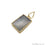 DIY Rough Rainbow Moonstone 29x17mm Gold Edge Necklace Pendant