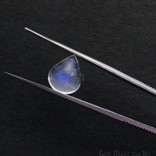 Rainbow Moonstone Blue Flash Cabochon 12x14mm Pears June Birthstone Loose gemstones - GemmartUSA