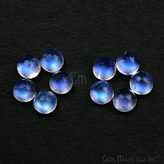 Rainbow Moonstone Round Cabochon,...