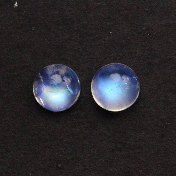 Rainbow Moonstone Round Cabochon,...