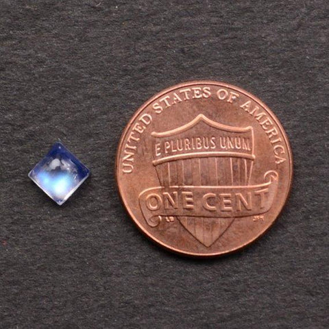 5pc Lot Natural Rainbow Moonstone Blue Flash Cabochon AAA Quality 5mm Loose Gemstone - GemMartUSA