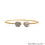 Rainbow Moonstone 12x8mm Pears Shape Gold Plated Handmade Adjustable Bangle Bracelet - GemMartUSA