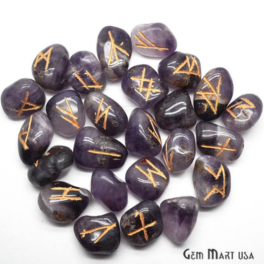 Rune Stones, Spiritual Stones, Futhark Reiki, Rune Stone Symbols, Gemstones - GemMartUSA