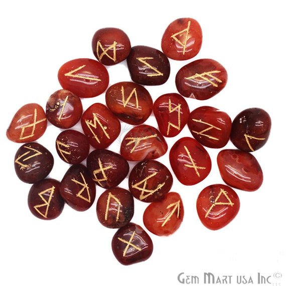 Rune Stones, Spiritual Stones, Futhark Reiki, Rune Stone Symbols, Gemstones - GemMartUSA