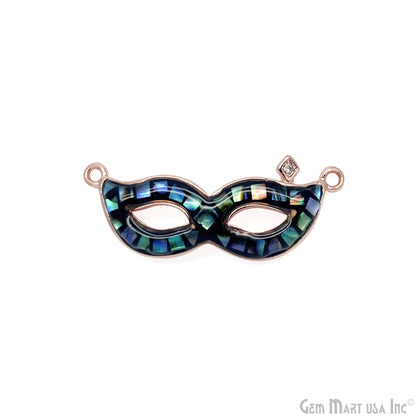 Masquerade Mask Charm Pendant, 28x10mm Mardi Gras Mask Charm