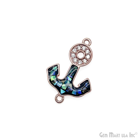 Anchor Charms, Micro Pave Anchor, Anchor Beads, Anchor Jewelry, CZ Beads 23x16mm