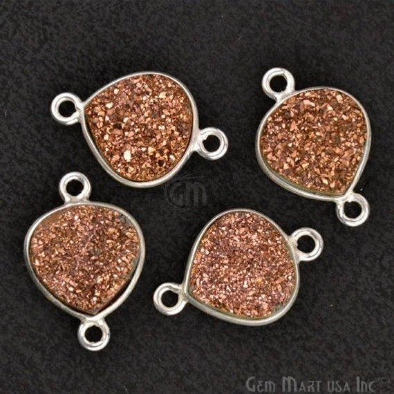 druzy connector beads, druzy connector