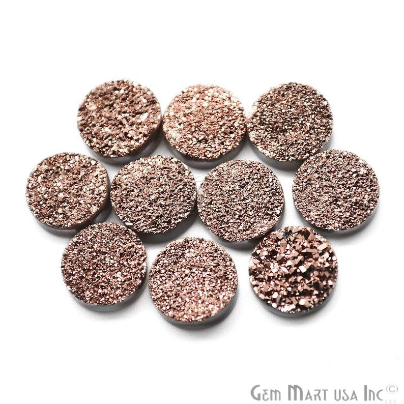 Titanium Druzy Cabochon 12mm Round Druzy (Pick Your Color) - GemMartUSA