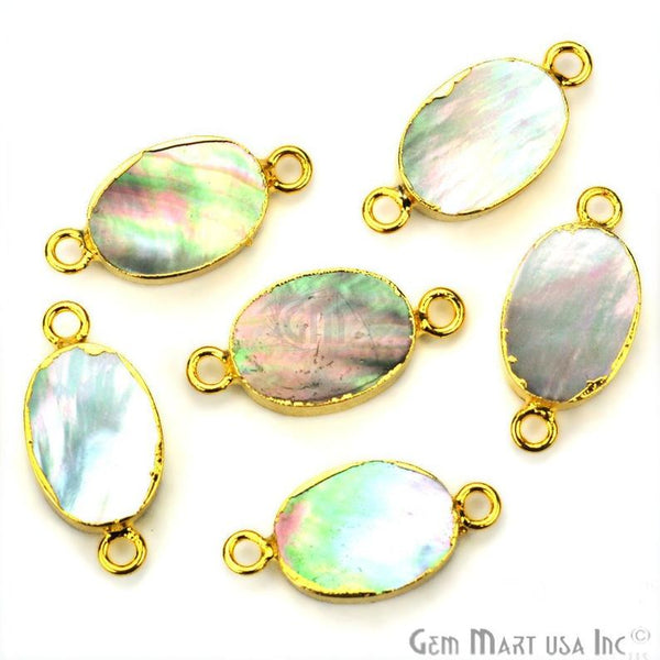 Abalone 10x14mm Oval Gold...