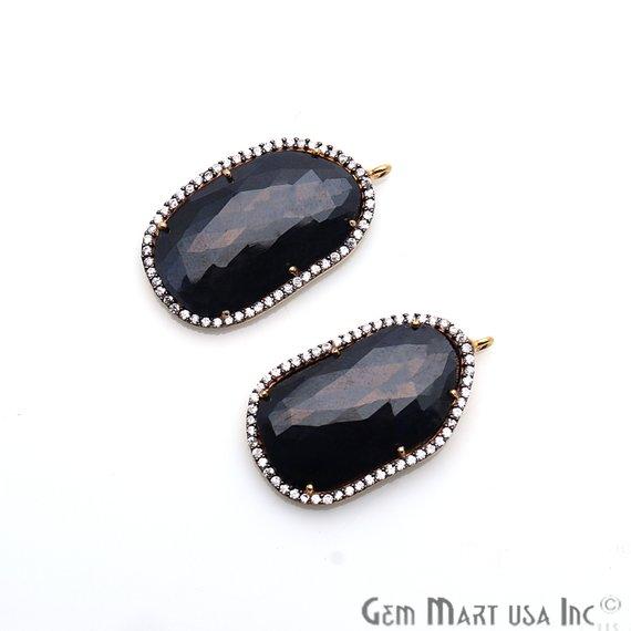 DIY Sapphire Earring Connector,...