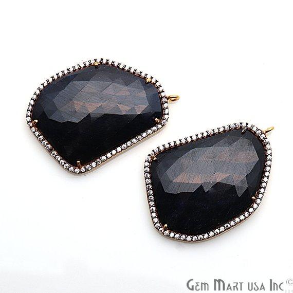 DIY Sapphire Earring Connector,...