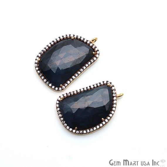DIY Sapphire Earring Connector,...