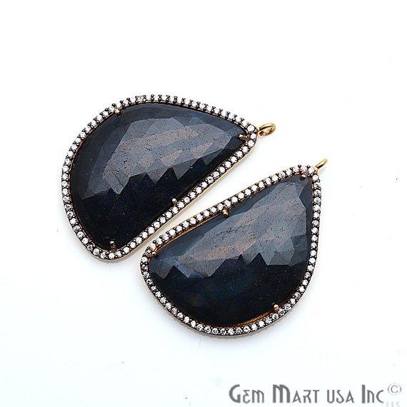 DIY Sapphire Earring Connector,...