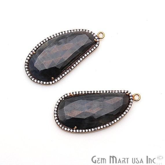 DIY Sapphire Earring Connector,...