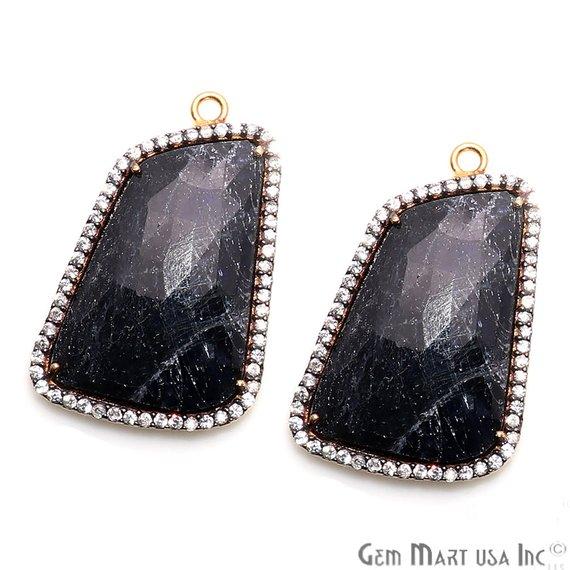 DIY Sapphire Earring Connector,...