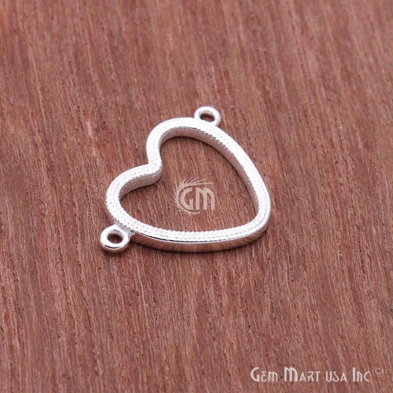 Heart Shape Finding Jewelry Charm (Pick Your Plating) - GemMartUSA