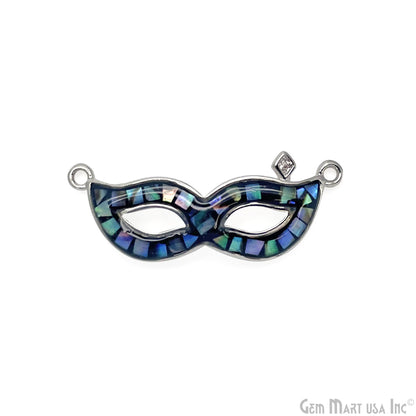 Masquerade Mask Charm Pendant, 28x10mm Mardi Gras Mask Charm