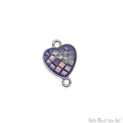Shell Charm Heart 14x10mm Double Bail Bracelet Charm Pendant