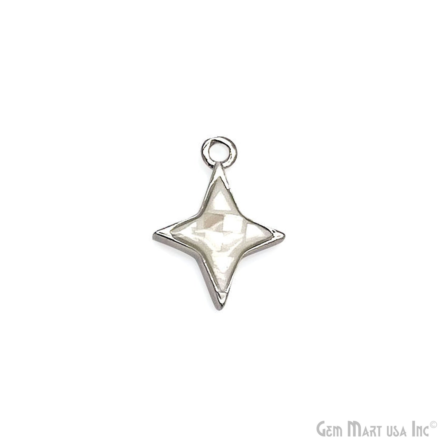 Star shape Charm Shell 14x10mm Single Bail Connector