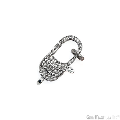 CZ Lobster Clasp CZ Clear Micro Pave Lobster Claw Clasp