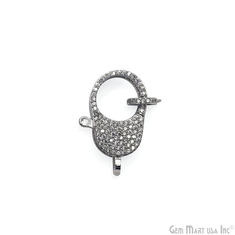 CZ Lobster Clasp CZ Clear Micro Pave Lobster Claw Clasp